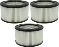 vhbw 3x Staubsaugerfilter kompatibel mit aspiracenere nrj802 18l/80860 1200w Aschesauger - HEPA-Filter Schwarz Weiß