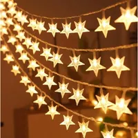 LED Girlanda 6 m (40 LED žiaroviek) USB – Hviezdy - Biela KP36355