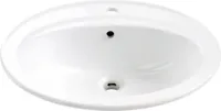 form&style Einbauwaschbecken MEDITA Ø 56 cm weiß glänzend