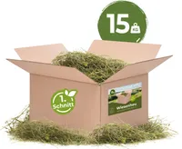 Heu 15 kg - Wiesenheu  - 1. Schnitt Heu aus Bayern - hochwertiges Heu zur Fütterung & Einstreu von Kaninchen, Hamster & Co.