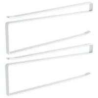Intirilife 2x Papierrollenhalterung in Weiß - Z-Form, platzsparende moderne Steckalterung für Papierrollen und weitere Gegenstände