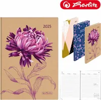 Herlitz Buchkalender A6 Artline 2025, Jahr / Motiv:2025 / Chrysantheme