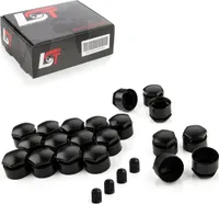 20x Radschrauben Kappen 17 mm schwarz diebstahlhemmend für AUDI für SEAT