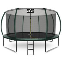 Aga SPORT EXCLUSIVE Trampolína 430 cm Tmavozelená + ochranná sieť + rebrík