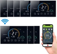 8X WiFi digitální LCD pokojový termostat Termostat pro 5A vodní topení Podlahové topení Hlasové ovládání APP Programovatelný Kompatibilní s Amazon Echo Google Home Tmall Nástěnný termostat