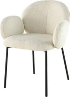 Milton & Oldbrook Bouclé Esszimmerstuhl Tomar Beige
