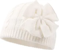 Babymütze Mädchen Strickmütze Kinder Wintermütze Warme Kindermützen mit Schleife