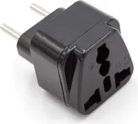 vhbw Reisestecker Adapter (Euro-Stecker auf UK/USA/China-etc.-Buchse) - Reiseadapter Schwarz, 250 V / 16 A