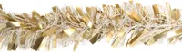 Weihnachtsgirlande Lametta 8cm x 2m gold / weiß