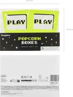Popcorntüten 7x7x12cm Gaming Motiv 6er Set Schwarz / Weiß / Gelb