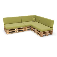 POKAR Palettenkissen Palettenauflagen mit abnehmbarem Bezug Palettensofa, Größe:8er Set, Farbe:Limette