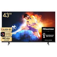 Hisense 43E78HQ QLED - 43 Zoll (109 cm Bildschirmdiagonale) - 4K Smart-TV - ULtra HD / HDR / Triple Tuner DVB-C/S/ S2/ T/ T2 -  USB-Recording, Bluetooth, Alexa)