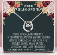 Halskette mit Zirkonia Kristallen für Damen - An meine Seelenschwester - SERAPHINE_LUCKY
