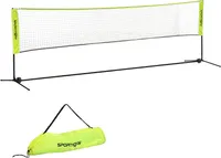 Rootz Tragbares Badmintonnetz Set - Volleyballnetz - Höhenverstellbar - Metallrahmen - Tragetasche - Blau - 420cm x 103cm x 107-155cm