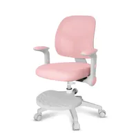 MARK ADLER Junior 5.0 | Kinder Schreibtischstuhl Ergonomischer Kinderdrehstuhl | Fußablage | Sitztiefe einstellen | Verstellbare Armlehnen | Rosa