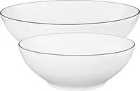 Seltmann Weiden Lido Black Line  rund Schüssel Set 2tlg. (20/23cm)