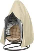 Hängesessel Abdeckung Wasserdicht Abdeckplane Abdeckung für Hängesessel , UV-beständig Schwerlast Hängekorb Schutzhaube Wetterschutzhülle - Beige