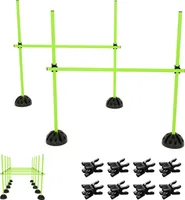 YUENFONG sada tyčí na skákanie agility, tréningové tyče na kondičné cvičenie, koordinačné prekážky, dribling a agility (svetlozelená)