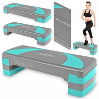 STEP do ćwiczeń fitness 3 STOPNIE do aerobiku DUŻY 78CM regulowany PODEST