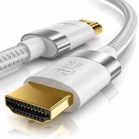 Primewire - 10 m vysokorýchlostný kábel 8K HDMI 2.1 s Ethernetom ARC 3D 4K Ultra HD 7680x4320 @ 120 Hz PS4 360 TV OLED PC Laptop Beamer Monitor - biely/strieborný