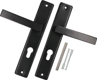 KOTARBAU® Klamka Drzwiowa Długi Szyld Na Wkładkę Czarna 72 MM
