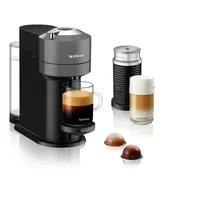 Nespresso De'Longhi ENV 120.GYAE Vertuo Next Kaffeekapselmaschine mit Milchaufschäumer, grau