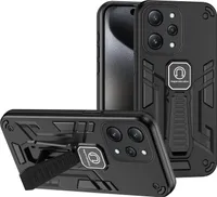 Pouzdro pro Xiaomi Redmi 12 /Poco M6 Pro 5G odolný dvouvrstvý TPU a PC kryt s stojánkem černé