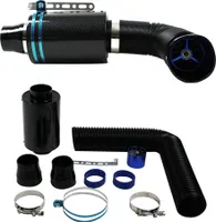 ECHT Carbon Power sportowy filtr powietrza Airbox wlot powietrza z wężem elastycznym zestaw uniwersalny