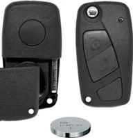 Klapp Schlüssel Gehäuse Funkschlüssel Fernbedienung Autoschlüssel 2 Tasten Rohling SIP22 + Batterie kompatibel mit FIAT/Iveco/Lancia/Peugeot/Citroen