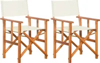 Möbel Regiestühle 2 Stk. Massivholz Akazie - Gartenstühle 45946