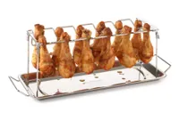 Hühnerflügelhalter barbecook Edelstahl 37,5 x 15,5 x 2 cm