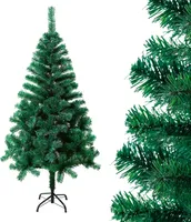 ACXIN Umelý vianočný stromček, vianočný stromček jedľa s kovovým stojanom, vianočný stromček PVC vianočná dekorácia (zelené PVC, 120 cm)