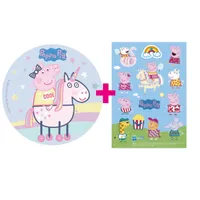 2er Set Peppa Pig Tortenaufleger + Muffinaufleger Geburtstag