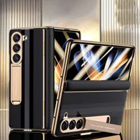 Echtlederhüllen für Samsung Galaxy Z Fold 6 5, galaxy z fold 6, Schwarz