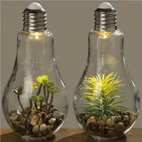 2er Set RetroLED Glühbirne mit Kunstpflanze Dekoration Lampe Stimmungslicht
