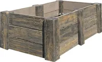Beton Hochbeet Big Antik dunkel braun mit vormontiertem Gewinde 220 cm x 120 cm x 69 cm