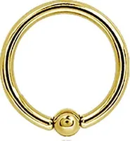 Karisma Titan Gold G23 BCR Ring Intimpiercing Septum Lippe Kugel 3mm Klemmkugel Stärke 1,2mm - 8.0 Millimeter
