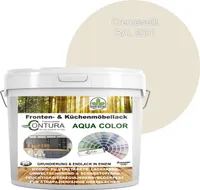 2 Liter + Anlauger - Contura Küchenmöbellack RAL Möbellack SEIDENMATT SET Möbelfarbe Holzlack Buntlack Küchenlack - RAL 9001 Cremeweiß