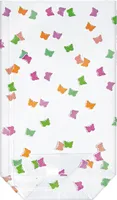HEYDA 203089241 Bodenbeutel Schmetterlinge 115 x 190 mm klar mit bunten Schmetterlingen