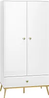 Selsey DARRBY - Kleiderschrank 2-türig - 92 cm - Weiß