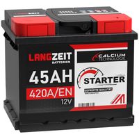 Langzeit Autobatterie 45Ah 12V 420AEN Batterie ersetzt 44Ah