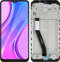 Originální LCD displej a dotykové sklo, náhradní displej pro Xiaomi Redmi 9 (IPS) s rámečkem (REF), náhradní díly pro smartphone