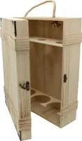 UNUS® Weinkiste rustikal geflammt 2 Flaschen Geschenkebox Weinbox