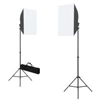 vidaXL Fotostudio-Set mit Softboxen und Hintergrundsystem