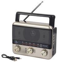 Retro Radio, Nostalgie Radio Klein,Kofferradio Küchenradio für Büro Zuhause.Rechargeable USB and TF card player