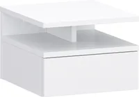 Nachttisch Tom1W, Wand Nachttisch mit Schublade 32x35x23 cm (weiß)