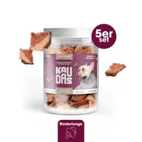 KAUDAS Hundesnack RinderlungePur - 5× 50g gefriergetrocknetes Rind - 250g Rohgewicht