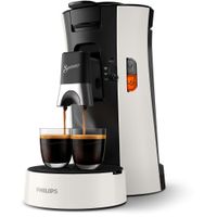 Philips Senseo® Select Kaffee Pad Maschine, 3 Kaffeespezialitäten, Kaffeestärkewahl Plus, Crema Plus, weiß (CSA230/00)