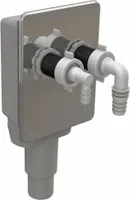 Unterputz-Siphon für Waschmaschine und Trockner, DN40/50mm, polierter Edelstahl