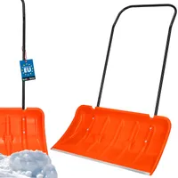 KOTARBAU® Lopata na sneh s kolieskami Lopata na sneh 80 cm Lopata na sneh s hliníkovou profilovou hranou Lopata na sneh s kovovou rukoväťou ECO Orange Odpratávač snehu